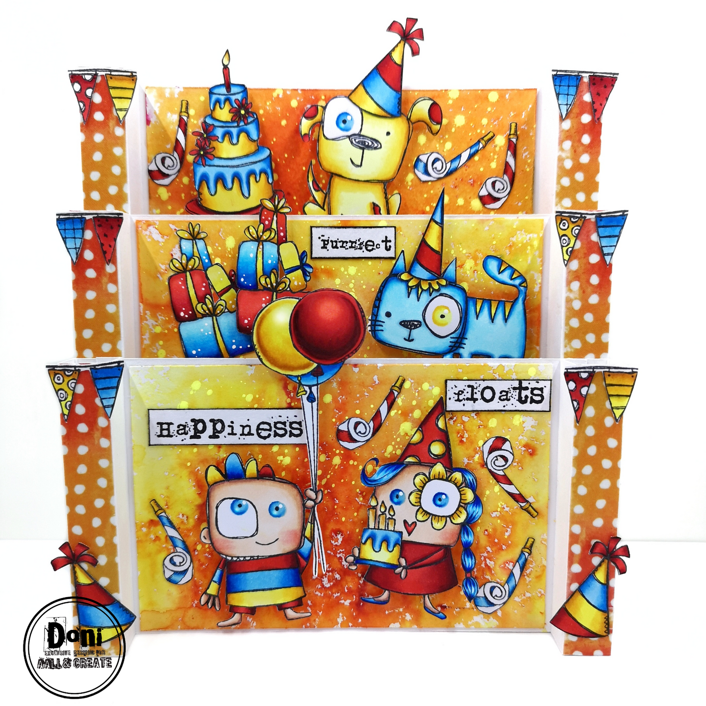 TP-966 - A7 Stamp Set - Purrfect Birthday