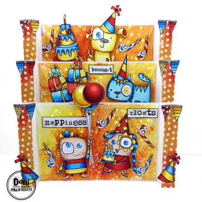 TP-966 - A7 Stamp Set - Purrfect Birthday