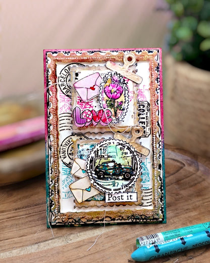 Autour De Mwa Dispatch Transit Stamp + Matching Die Bundle