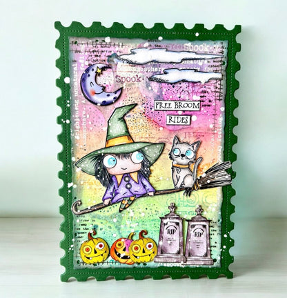 #TP-1298 - A7 Stamp Set - Free Broom Rides