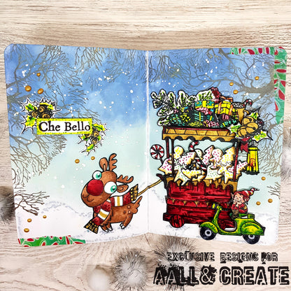 TP-611 - A7 Clear Stamp Set - Reindeer