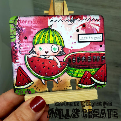 #1030 - A7 Stamp Set - Watermelon
