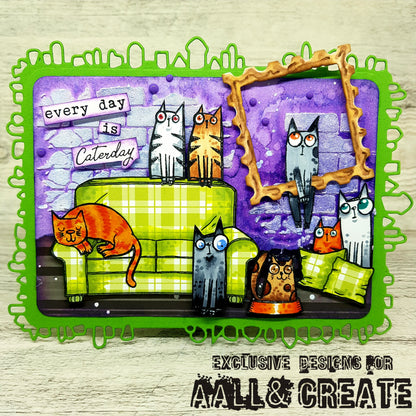 #256 - A7 Clear Stamp Set - Cat Love