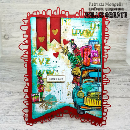 #1221 - A6 Stamp Set - Gifts On Wheels