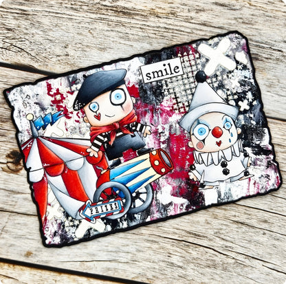 #1210 - A7 Stamp Set - Pierrot And Mime