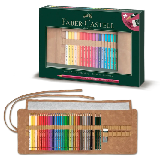 Faber Castell Polychromos Colour Pencils in Pencil Roll (34pcs)