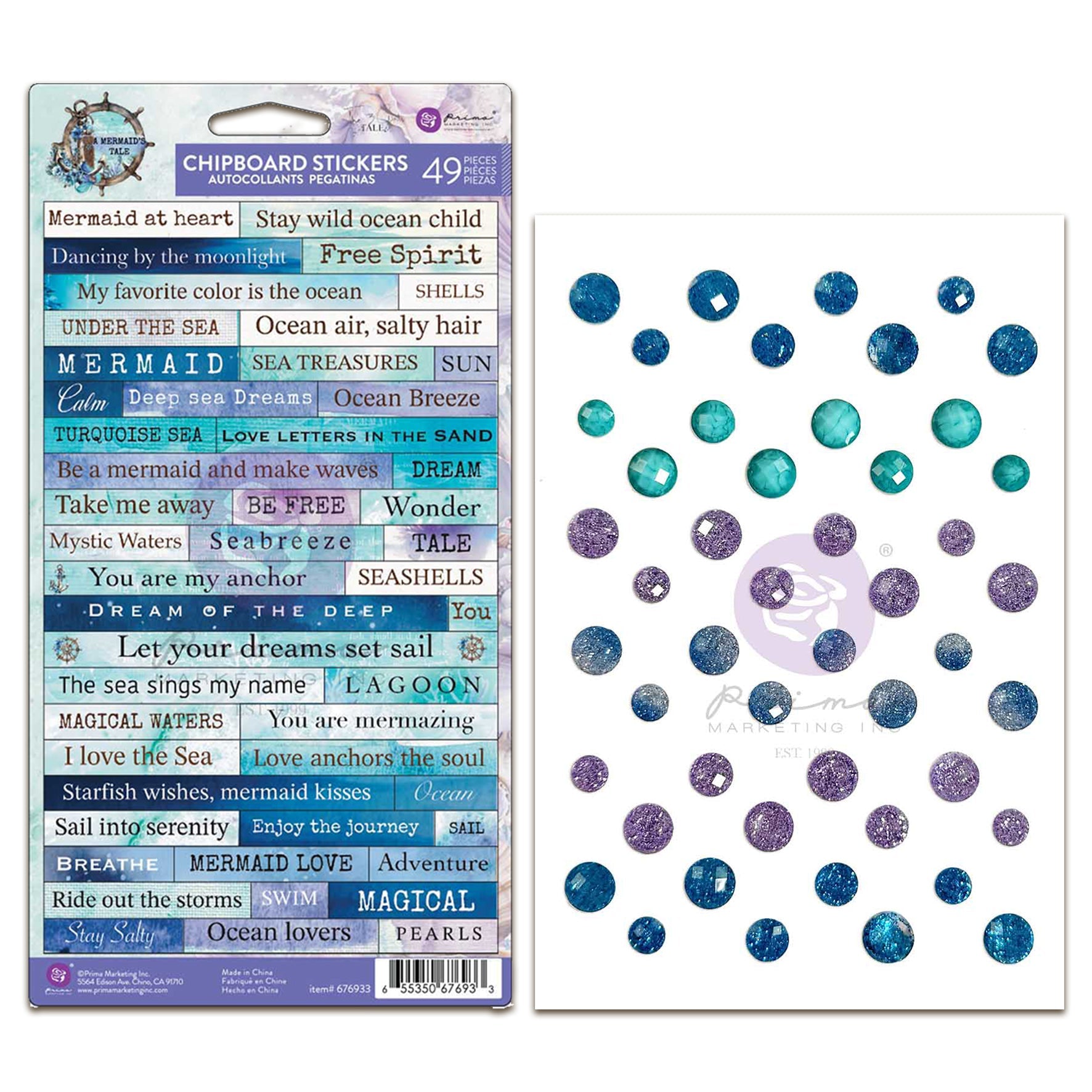 Prima Sticker Prima Marketing A Mermaid's Tale Sticker & Crystals Bundle – AALL & Create