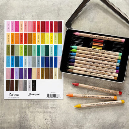 Ranger Tim Holtz Distress® Mini Ink Pad Label Sheet- Black Printing