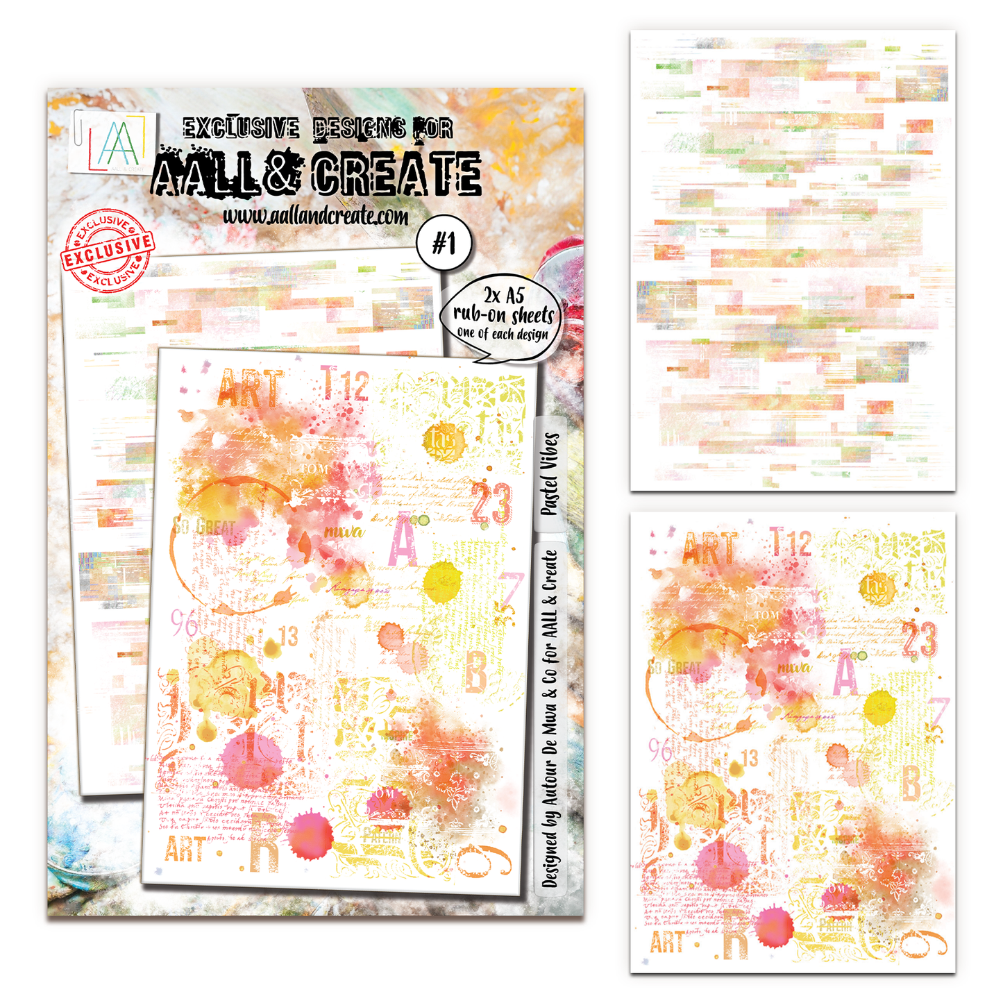 #1 - A5 Rub-Ons - Pastel Vibes