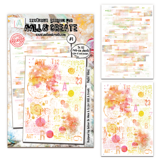 #1 - A5 Rub-Ons - Pastel Vibes