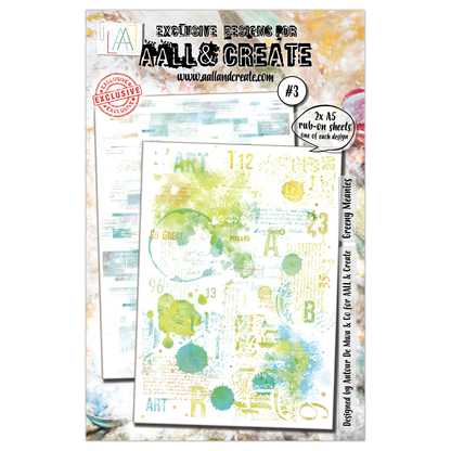 #3 - A5 Rub-Ons - Greeny Meanies