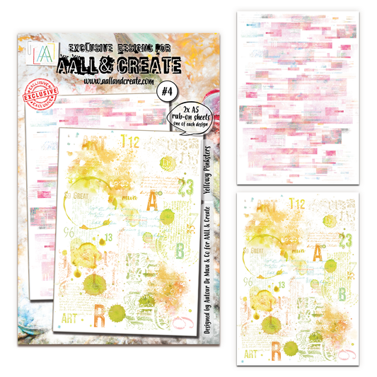 #4 - A5 Rub-Ons - Yellowy Pinksters