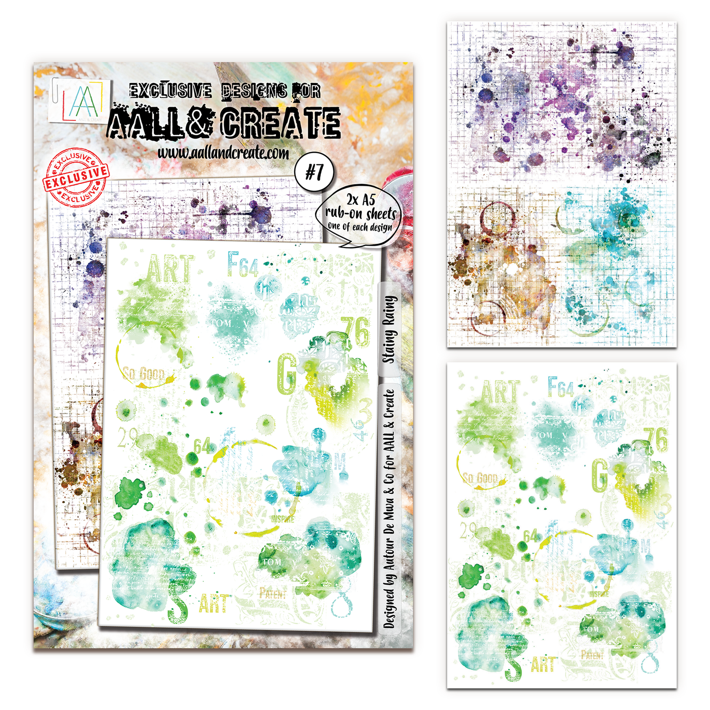 #7 - A5 Rub-Ons - Stainy Rainy