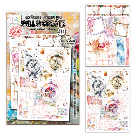 #14 - A5 Rub-Ons - Directional Strokes