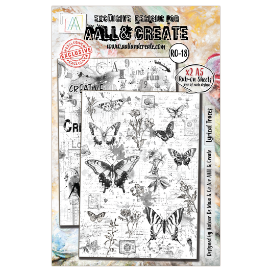 #RO-18 - A5 Rub-Ons - Lyrical Traces
