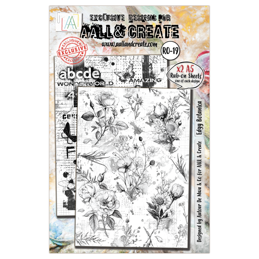 #RO-19 - A5 Rub-Ons - Edgy Botanica