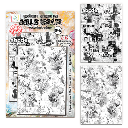 #RO-19 - A5 Rub-Ons - Edgy Botanica