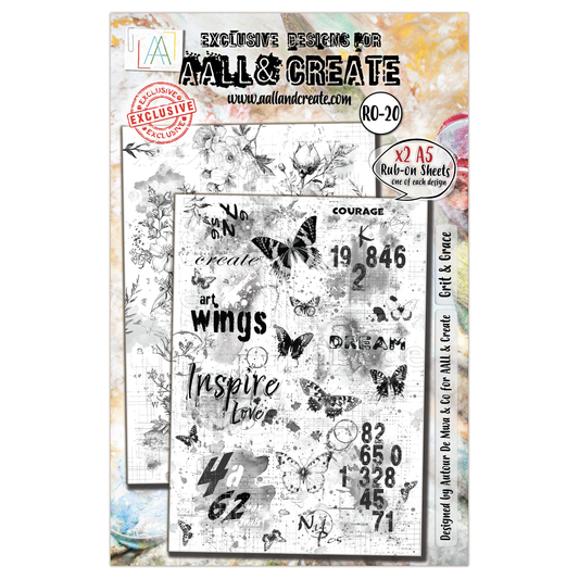 #RO-20 - A5 Rub-Ons - Grit & Grace