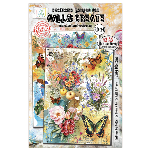 #RO-24 - A5 Rub-Ons - Zesty Blossoms
