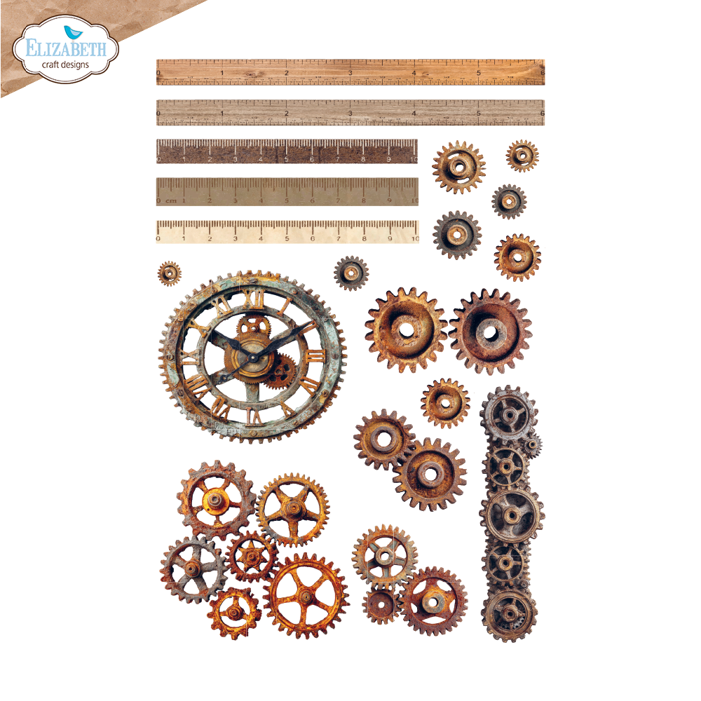 Elizabeth Craft Designs Beautifully Worn Rub-ons Layers of Time by Devid Roodenburg