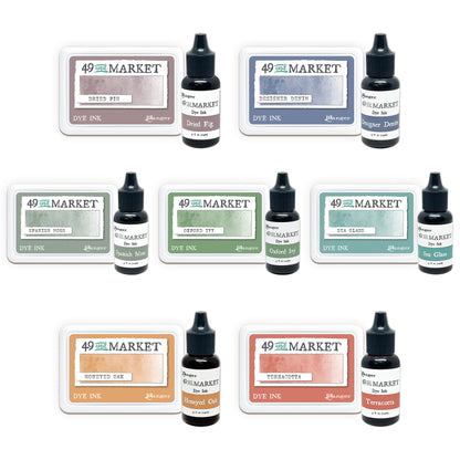 Ranger 49 And Market Dye Ink Pad & Reinker Complete Collection #3 - 7 Colours - Ship from 24th July