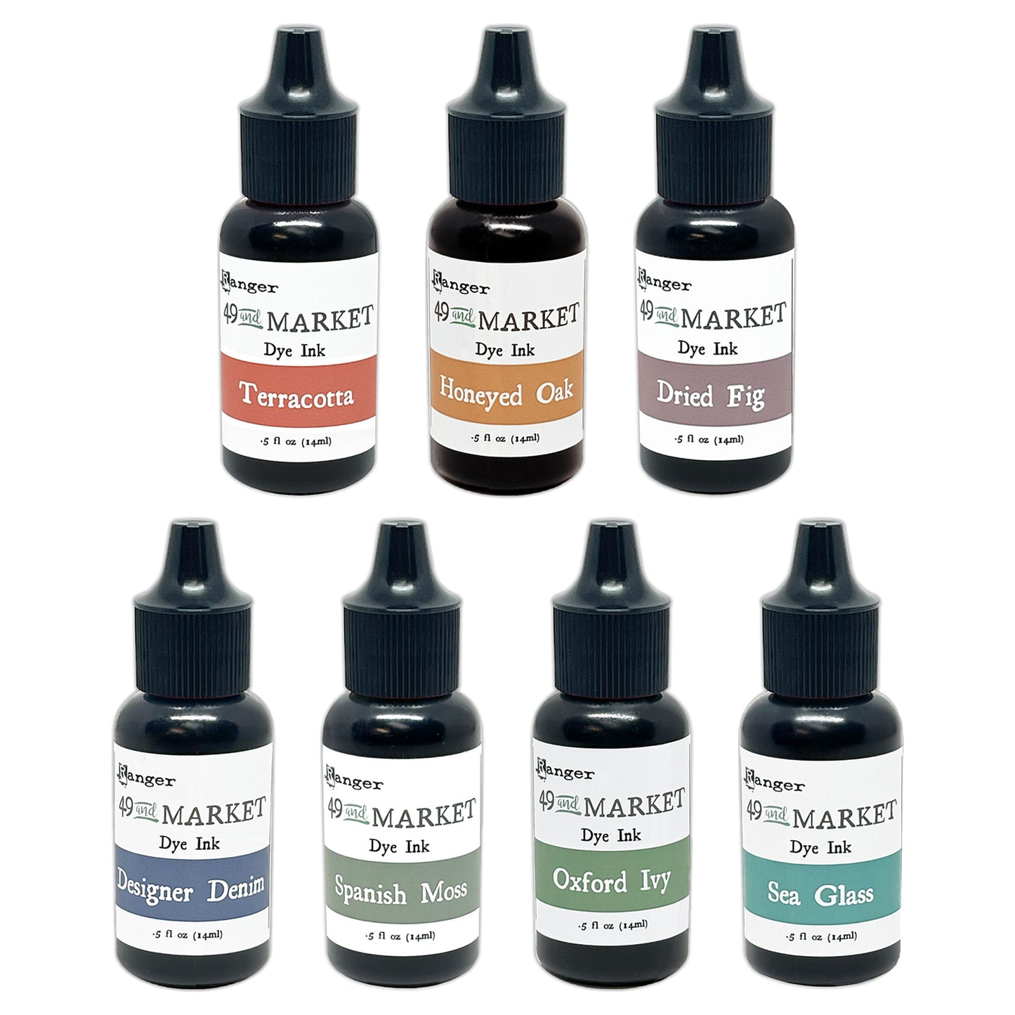 Ranger 49 And Market Dye Ink Reinker Complete Collection #3 - 7 Colours - Ship from 24th July