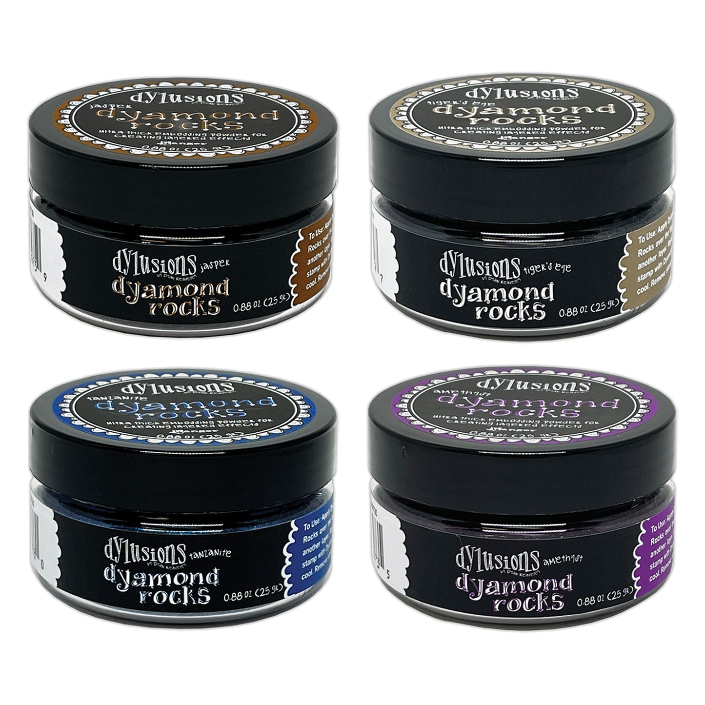 Ranger Dylusions Dyamond Rocks Bundle - Amethyst, Jasper, Tanzanite & Tiger's Eye