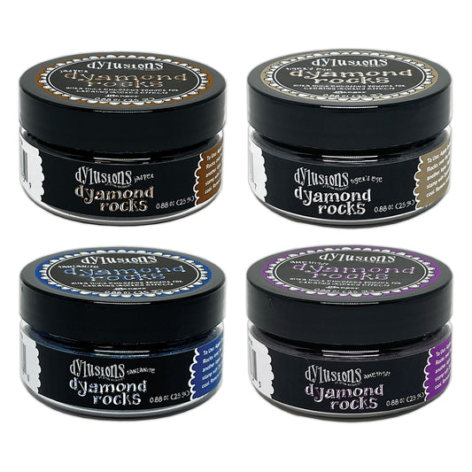 Ranger Dylusions Dyamond Rocks Bundle - Amethyst, Jasper, Tanzanite & Tiger's Eye