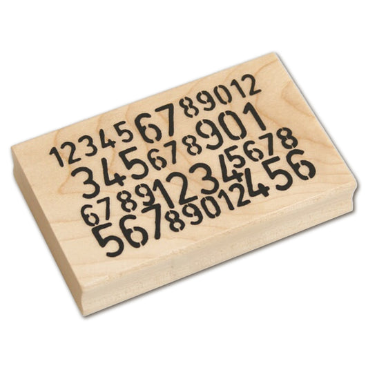 Ranger Dylusions Numbers Game Wood Mounted Stamp