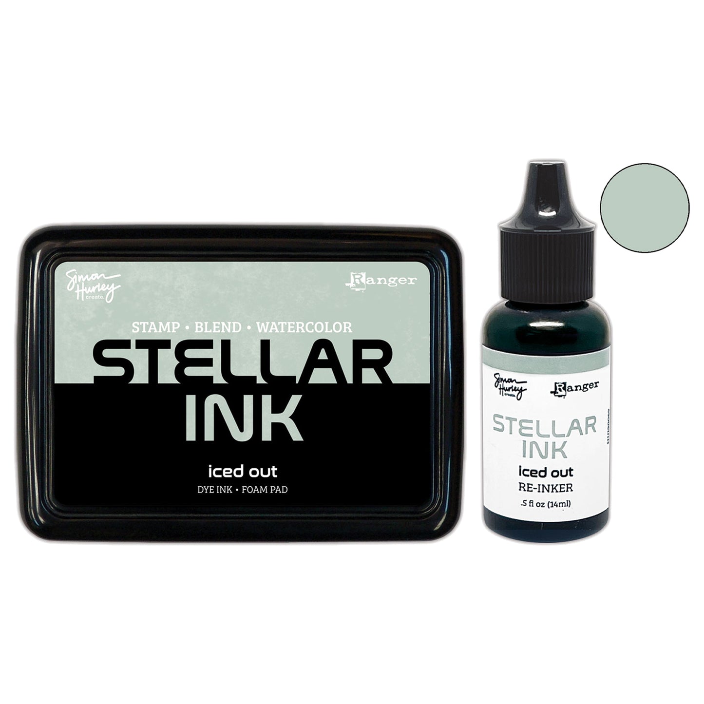 Ranger Simon Hurley create. Stellar Ink Pad & Re-Inker - Iced Out