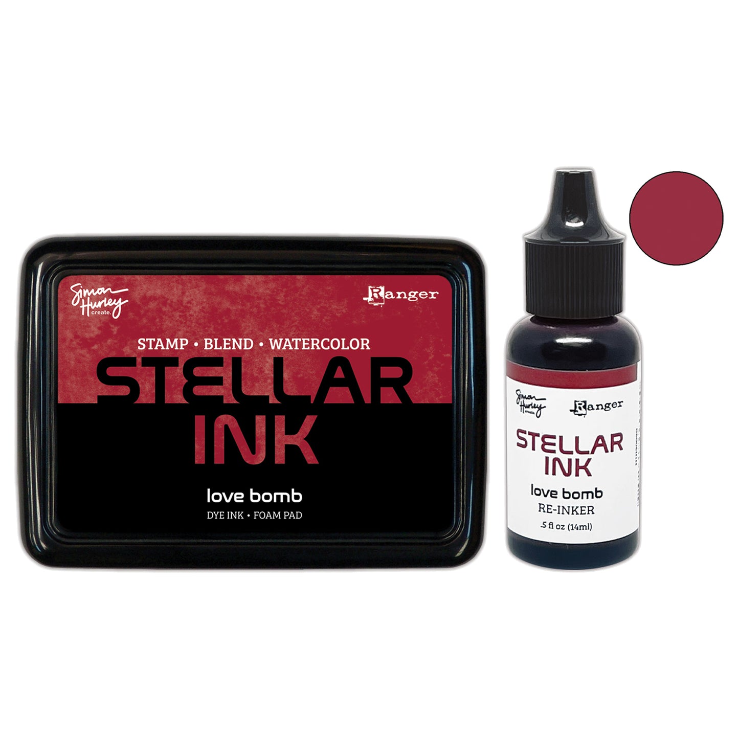 Ranger Simon Hurley create. Stellar Ink Pad & Re-Inker - Love Bomb