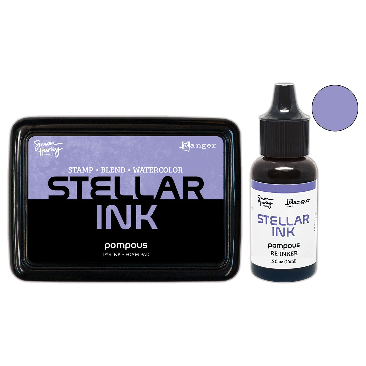 Ranger Simon Hurley create. Stellar Ink Pad & Re-Inker - Pompous