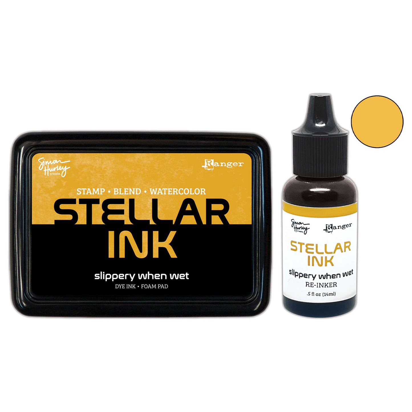 Ranger Simon Hurley create. Stellar Ink Pad & Re-Inker - Slippery When Wet