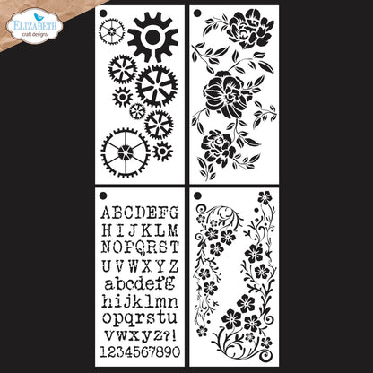 Elizabeth Craft Designs In the Garden Stencil Journal Stencils 8
