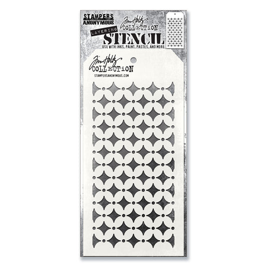 Stampers Anonymous Tim Holtz Layering Stencil: Retro Diamond Preorder*