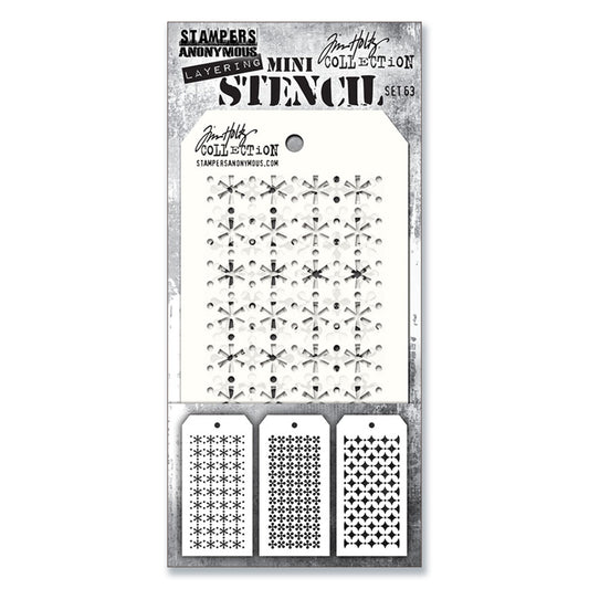 Stampers Anonymous Tim Holtz Mini Layering Stencil Set #63 Preorder*
