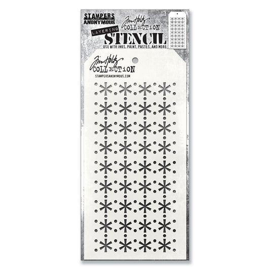 Stampers Anonymous Tim Holtz Layering Stencil: Retro Snowflake Preorder*