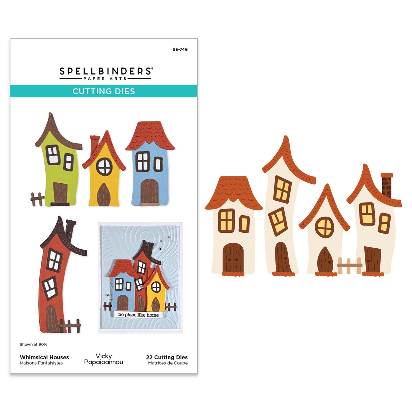Spellbinders Whimsical Village Etched Dies Houses by Vicky Papaioannou ~ Ship from 3rd June