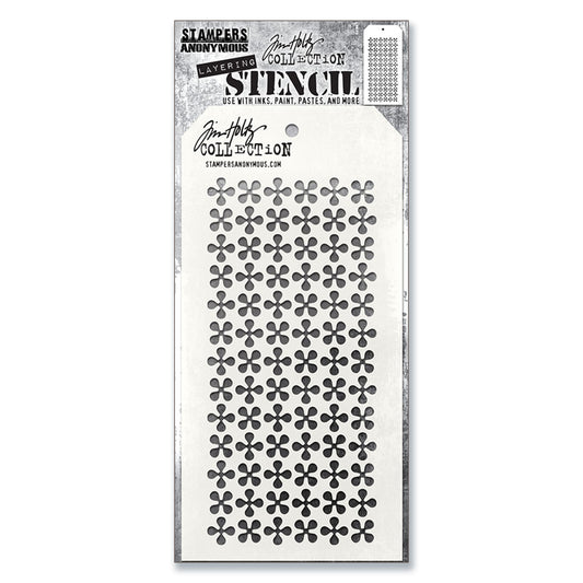 Stampers Anonymous Tim Holtz Layering Stencil: Retro Pinwheel