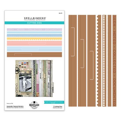 Spellbinders Turn the Page Etched Dies Keepsake Capsule Borders by Esther Glas