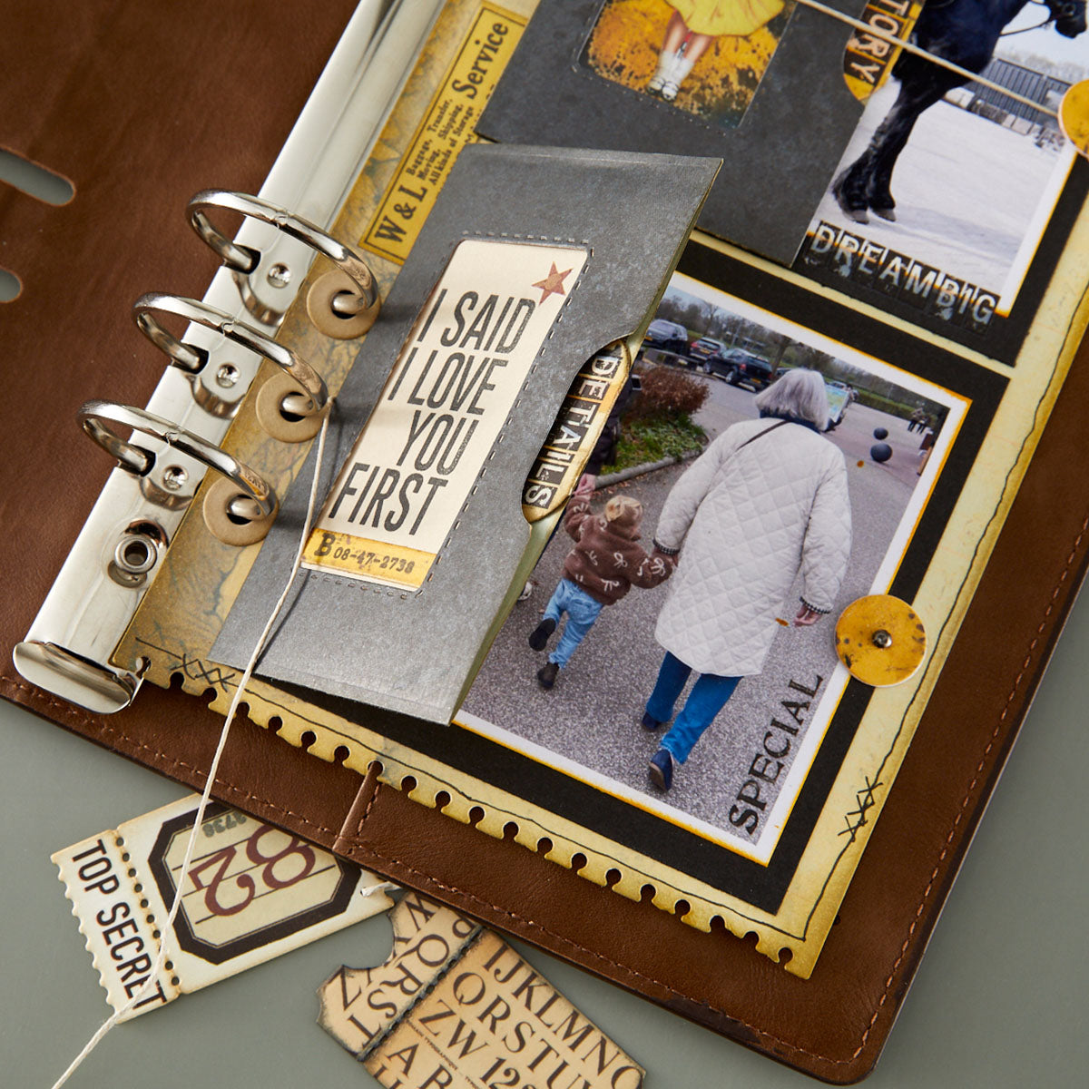 Spellbinders Turn the Page Etched Dies Page with Flap Pocket by Esther Glas