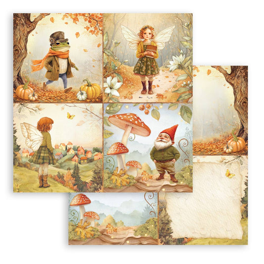 Stamperia Whispering Woods 12x12 Inch Paper Sheet 4 cards (1pc)