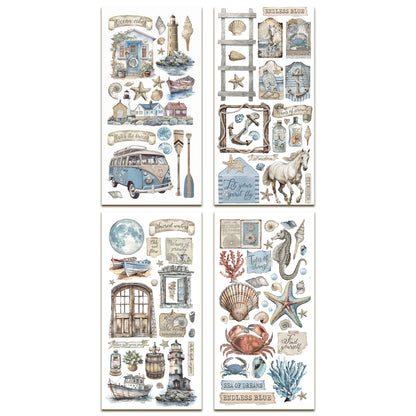 Stamperia Silent Sea 6x12 Inch Paper Cut-outs (4pcs)