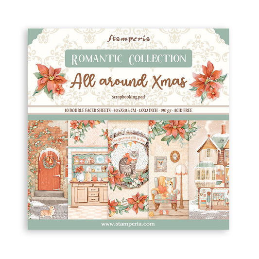 Stamperia Scrapbooking Pad 10 sheets 30.5 x 30.5 (12x12) All Around Christmas