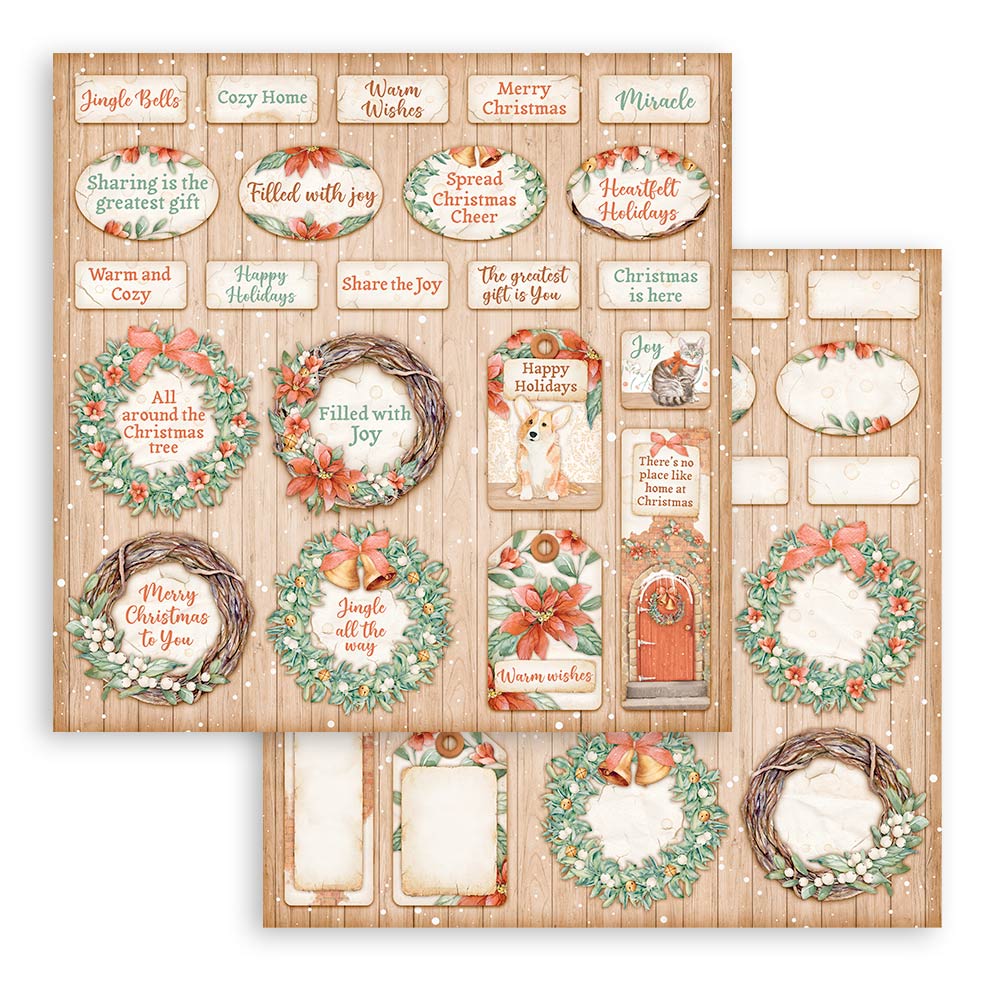 Stamperia Scrapbooking Pad 10 sheets 30.5 x 30.5 (12x12) All Around Christmas