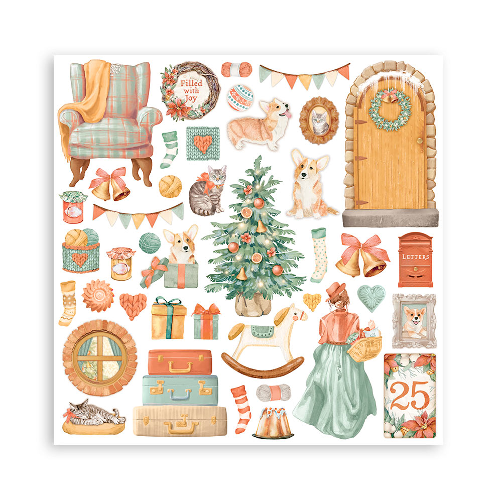 Stamperia Scrapbooking Pad 10 sheets 30.5 x 30.5 (12x12) All Around Christmas