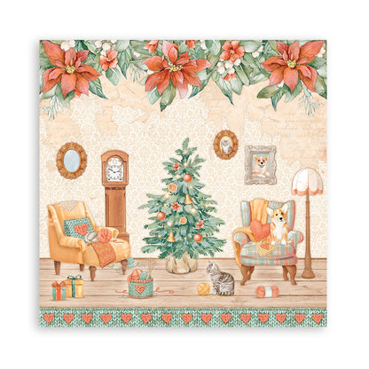 Stamperia Scrapbooking Pad 10 sheets 30.5 x 30.5 (12x12) All Around Christmas