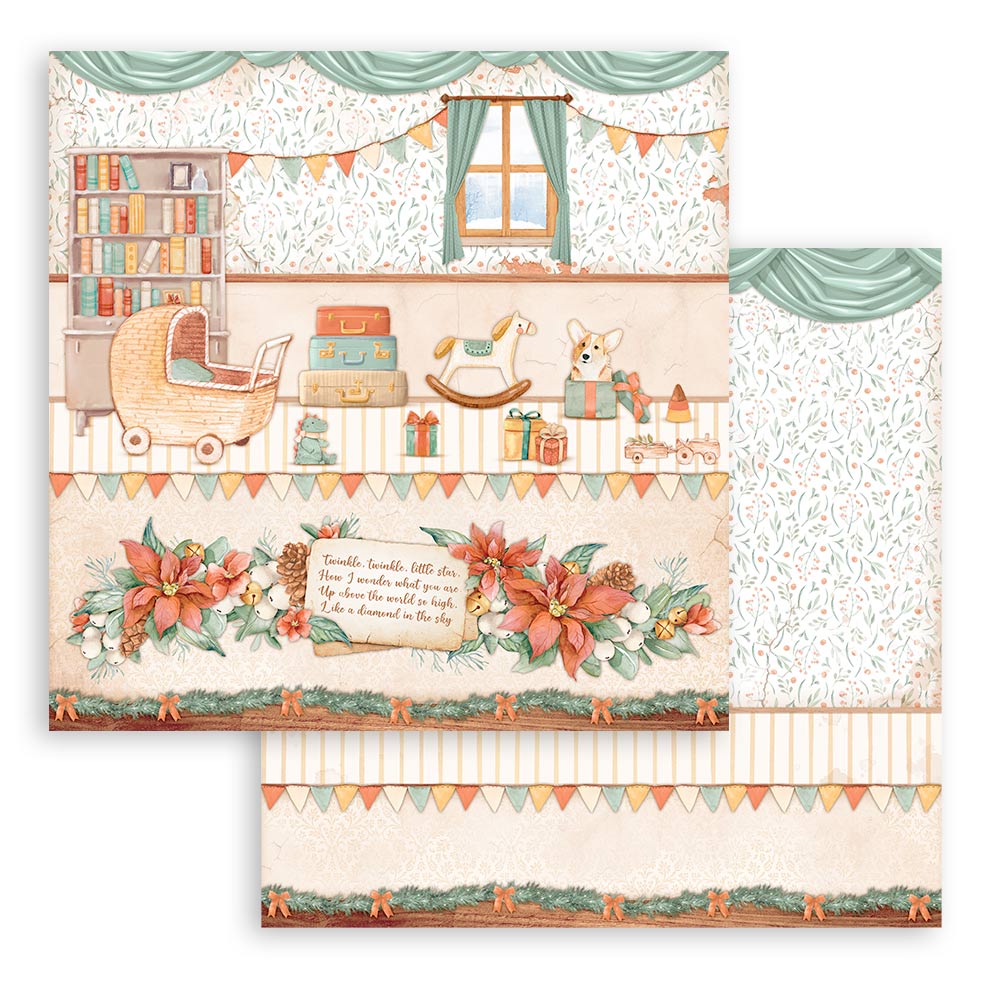 Stamperia Scrapbooking Pad 10 sheets 30.5 x 30.5 (12x12) All Around Christmas