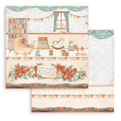 Stamperia Scrapbooking Pad 10 sheets 30.5 x 30.5 (12x12) All Around Christmas