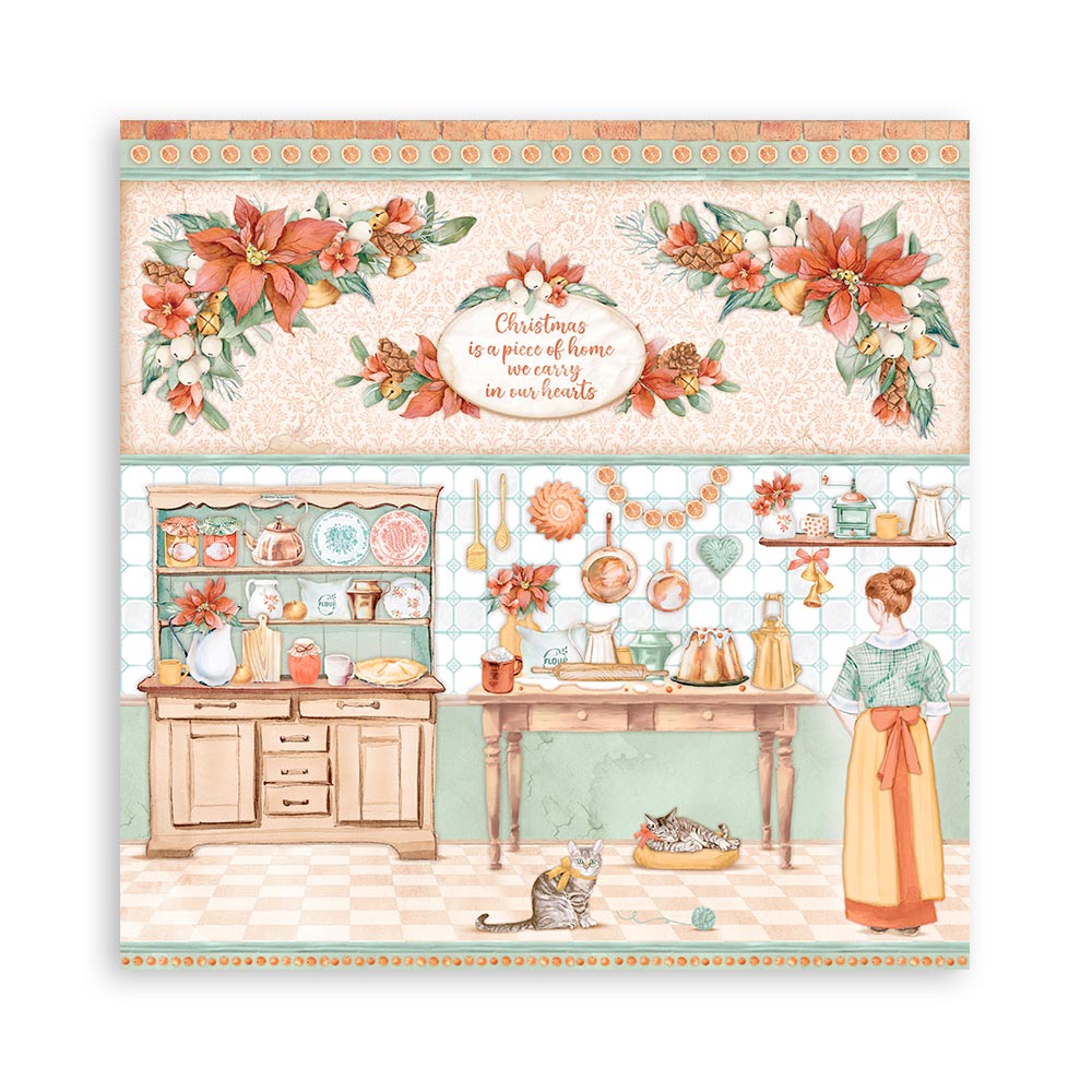 Stamperia Scrapbooking Pad 10 sheets 30.5 x 30.5 (12x12) All Around Christmas
